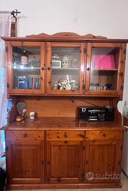 Giropanca + sedie + credenza pino russo