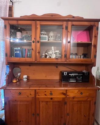 Giropanca + sedie + credenza pino russo