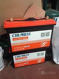 N.2 batteria al litio da 100 ah praticamente nuove