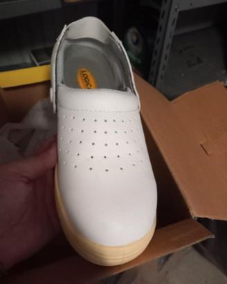 Logica Scarpe Sanitaria Alimentare Zoccolo Bianca