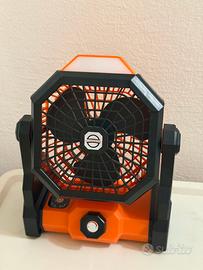 Ventilatore da campeggio ricaricabile con luce LED