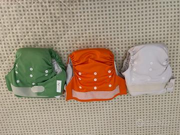 3 Pannolini lavabili EasyPu con 6 inserti lavabili