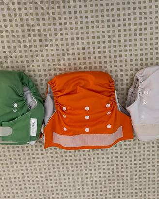 3 Pannolini lavabili EasyPu con 6 inserti lavabili