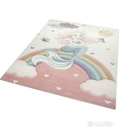 Tappeto cameretta bambina – Sirena e Arcobaleno