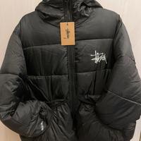 Stüssy Puffer Jacket 800 Fill Nero Oversize