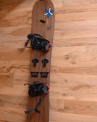 Tavola da Splitboard con attacchi e pelli