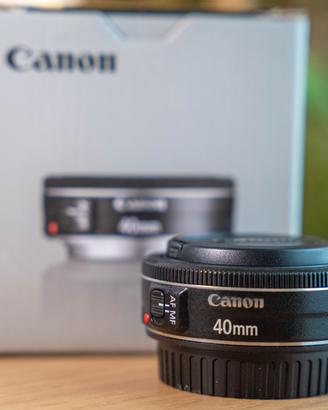 Canon EF 40mm f/2.8 STM pancake + scatola