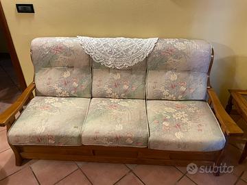 divano 3 posti per soggiorno in stile rustico