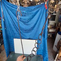 antico gancio accessorio per camino forgiato a man