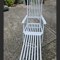 lettino sdraio in legno