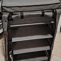 Mobiletto in stoffa a 4 ripiani