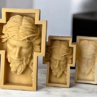 Candela Gesù in croce in cera di soia