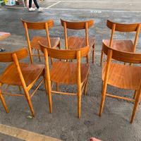 6 sedie in legno stile svedese