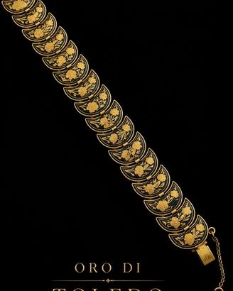 Vintage bracciale anni 60 Oro Toledo damaschinato