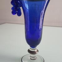 vaso bicchiere vetro decorato 