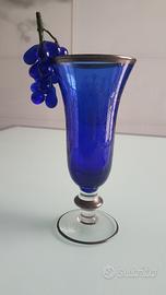vaso bicchiere vetro decorato 
