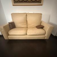 1 divano 2 posti + 1 divano 3 posti in pelle