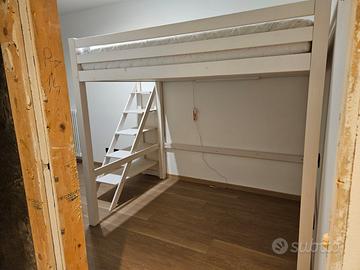 Struttura letto a soppalco per materasso 140x200 c