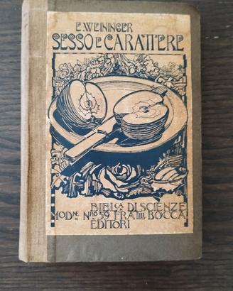 Libro antico Sesso e Carattere - Otto Weininger 