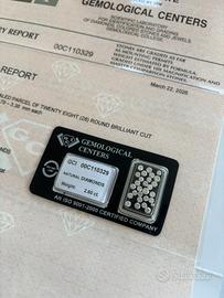 Diamanti Naturali 2.60ct Certificati GCI