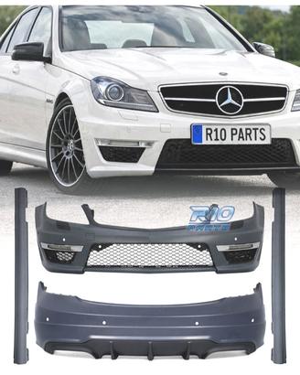 KIT CARROZZERIA MERCEDES C W204 11-15 LOOK AMG C63