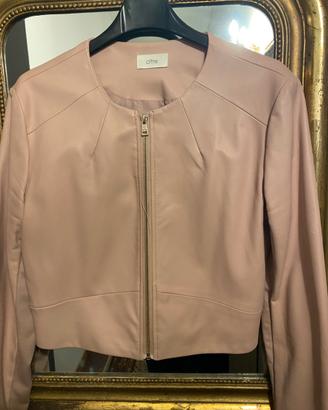 Giacchina in similpelle rosa antico