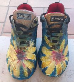 SNEAKERS DONNA DIPINTE A MANO ELENA IACHI