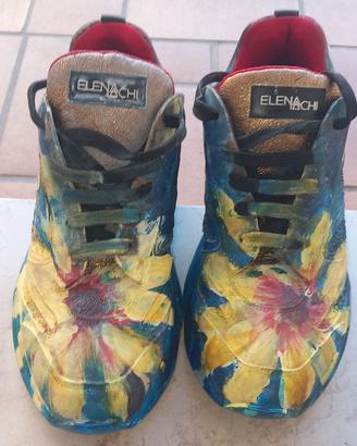 SNEAKERS DONNA DIPINTE A MANO ELENA IACHI