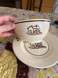 Tazza con piattino mulino bianco 1984