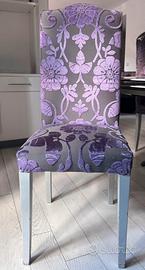 Sedie in legno e tessuto - velluto