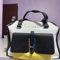 Borsa Bauletto Liu Jo Tricolor, bianco, nero giall