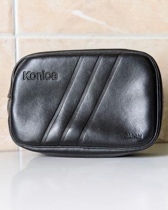 Custodia Vintage Konica in Similpelle Nera - Japan