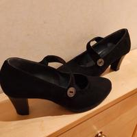 décolleté camoscio nero