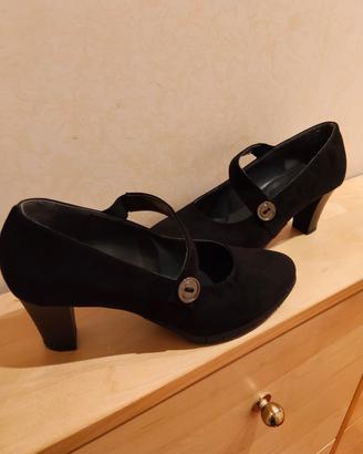 décolleté camoscio nero
