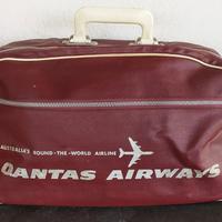 QANTAS AIRWAYS BORSA VINTAGE TRAVEL BAG VIAGGIO