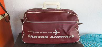 QANTAS AIRWAYS BORSA VINTAGE TRAVEL BAG VIAGGIO