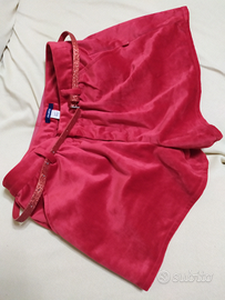 Shorts bambina rosso natalizio