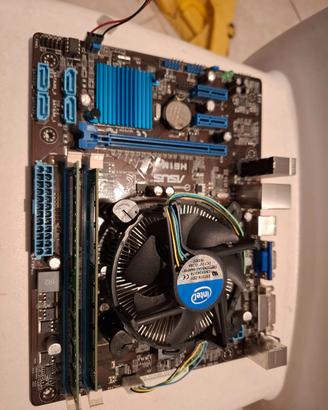 Blocco Asus H61M-K + Pentium G2030 + 8GB RAM DDR3