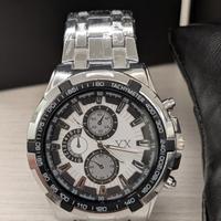 Orologio da uomo in acciao, quadrante chiaro