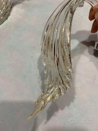 Foglia oro curva per lampadari murano