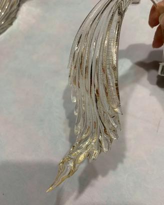 Foglia oro curva per lampadari murano