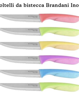 Set 6 coltelli per bistecca acciaio Inox Brandani
