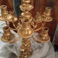 candelabro in ottone nove luci, alto 60 CM. circa