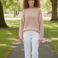 maglione scollo a v modello oversize 