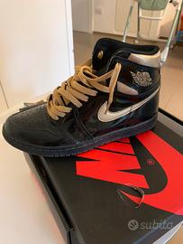 Air Jordan 1 Black/Metallic Gold-Black