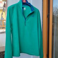 Pile con cerniera corta midlayer, uomo