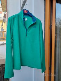 Pile con cerniera corta midlayer, uomo