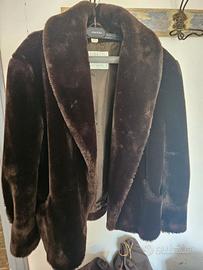Pelliccia ecologica vintage Tissavel marrone – Mad