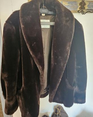 Pelliccia ecologica vintage Tissavel marrone – Mad
