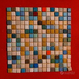 tessere mosaico su rete vintage